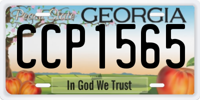 GA license plate CCP1565