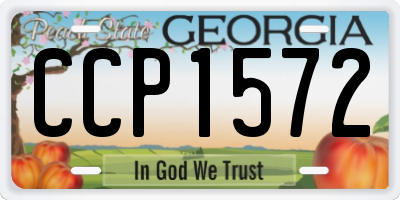 GA license plate CCP1572