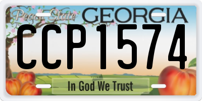 GA license plate CCP1574