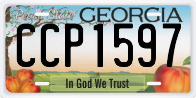 GA license plate CCP1597