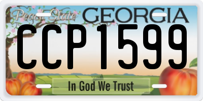GA license plate CCP1599