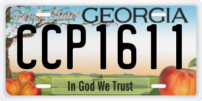 GA license plate CCP1611