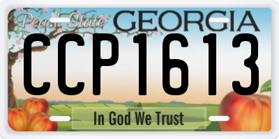 GA license plate CCP1613