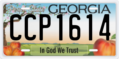 GA license plate CCP1614
