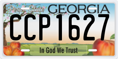 GA license plate CCP1627
