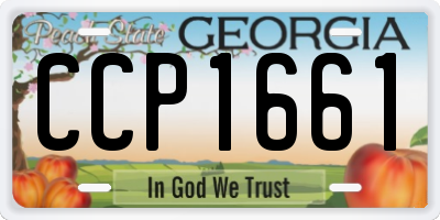 GA license plate CCP1661