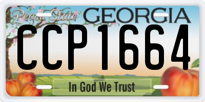 GA license plate CCP1664