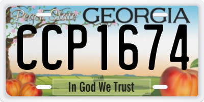 GA license plate CCP1674