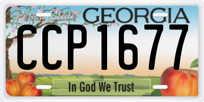 GA license plate CCP1677