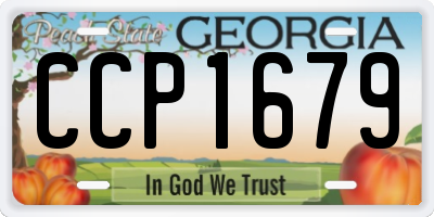 GA license plate CCP1679