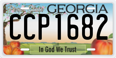 GA license plate CCP1682