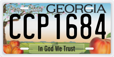 GA license plate CCP1684