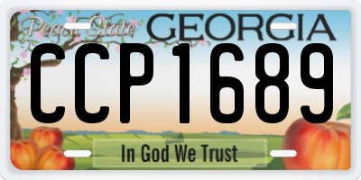 GA license plate CCP1689