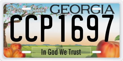 GA license plate CCP1697