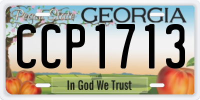 GA license plate CCP1713