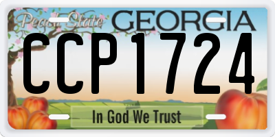 GA license plate CCP1724