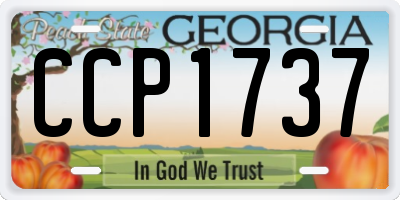 GA license plate CCP1737