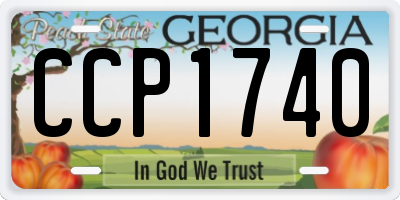 GA license plate CCP1740