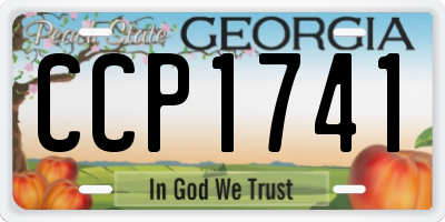 GA license plate CCP1741
