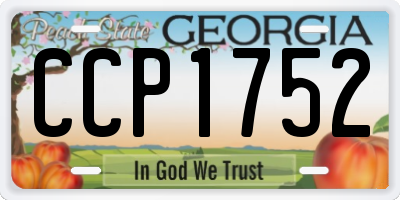 GA license plate CCP1752