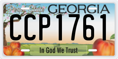 GA license plate CCP1761
