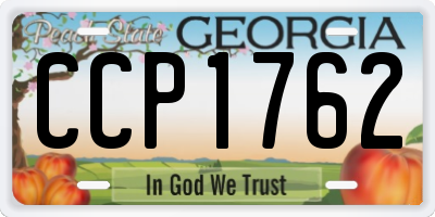 GA license plate CCP1762