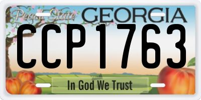 GA license plate CCP1763