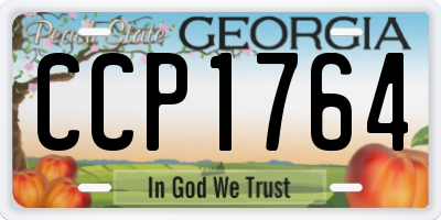 GA license plate CCP1764