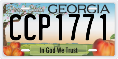 GA license plate CCP1771