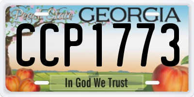 GA license plate CCP1773