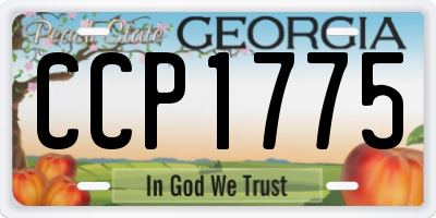 GA license plate CCP1775