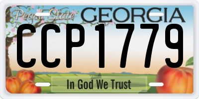 GA license plate CCP1779