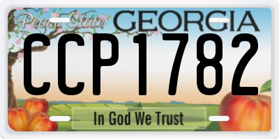 GA license plate CCP1782