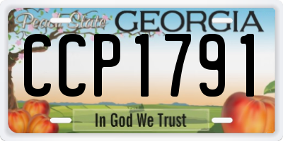GA license plate CCP1791