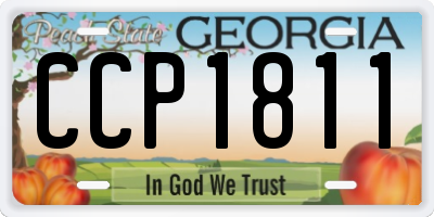GA license plate CCP1811
