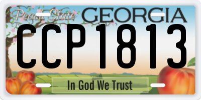 GA license plate CCP1813