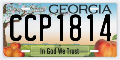 GA license plate CCP1814
