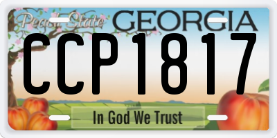GA license plate CCP1817
