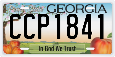 GA license plate CCP1841