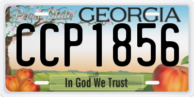 GA license plate CCP1856