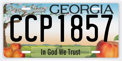 GA license plate CCP1857