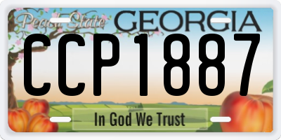 GA license plate CCP1887