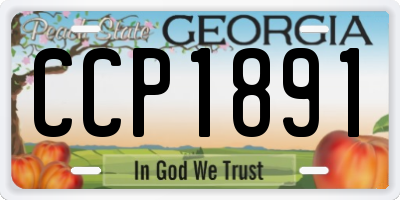 GA license plate CCP1891