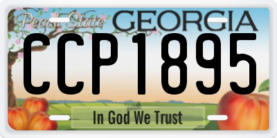 GA license plate CCP1895