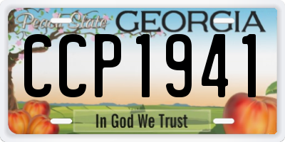 GA license plate CCP1941
