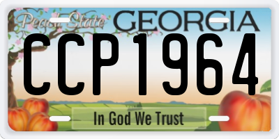 GA license plate CCP1964