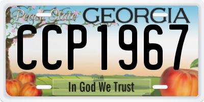 GA license plate CCP1967