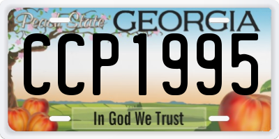 GA license plate CCP1995