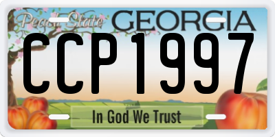 GA license plate CCP1997