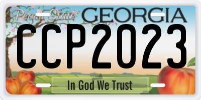 GA license plate CCP2023